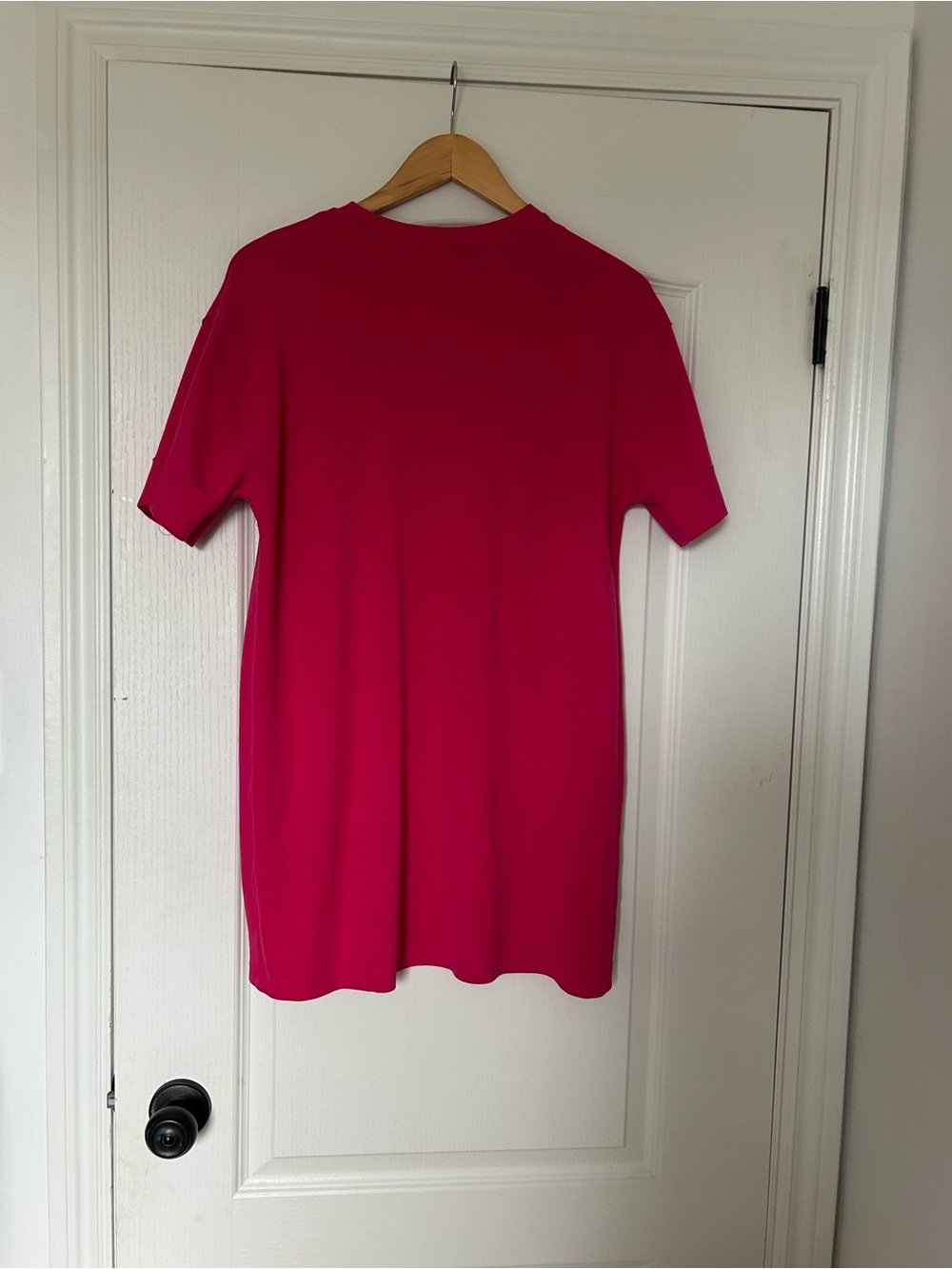 Zara Hot Pink Short-Sleeve Mini Dress - Picture 4 of 4